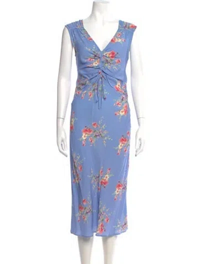 Pre-owned Love Sam Midi Length Dress In Blue
