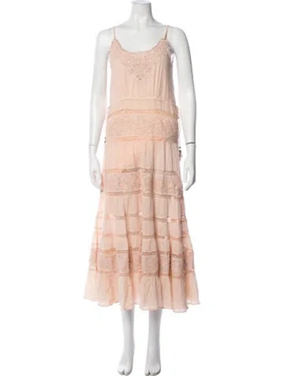 Pre-owned Love Sam Patterned Long Dress W/ Tags In Pink