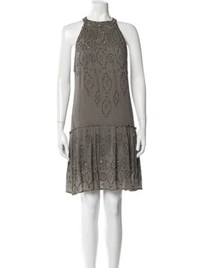 Pre-owned Love Sam Printed Knee-length Dress W/ Tags In Gray