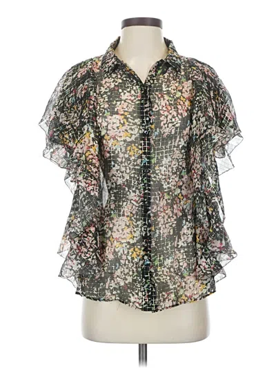 Pre-owned Love Sam Short Sleeve Blouse In Black