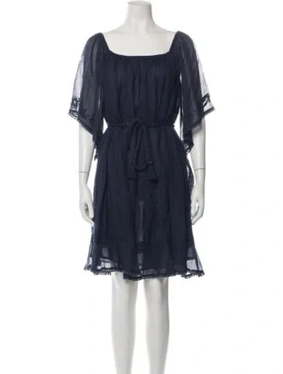 Pre-owned Love Sam Square Neckline Mini Dress In Black