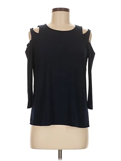 Pre-owned Love Scarlett 3/4 Sleeve Top Black Cold Shoulder Neckline Tops