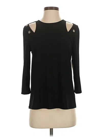 Pre-owned Love Scarlett 3/4 Sleeve Top Black Cold Shoulder Neckline Tops