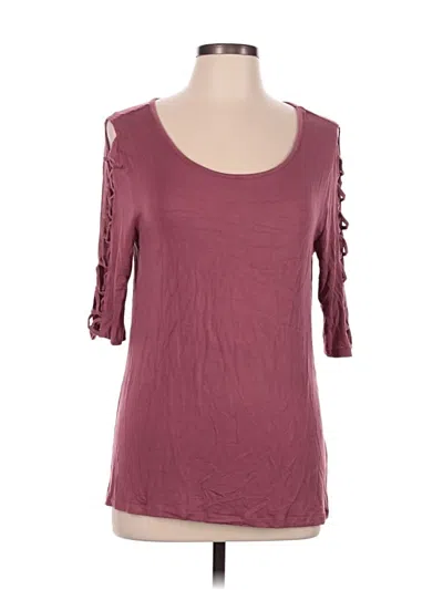 Pre-owned Love Scarlett 3/4 Sleeve T-shirt In Burgundy