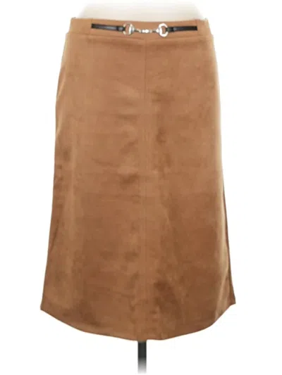 Pre-owned Love Scarlett Formal Skirt In Tan
