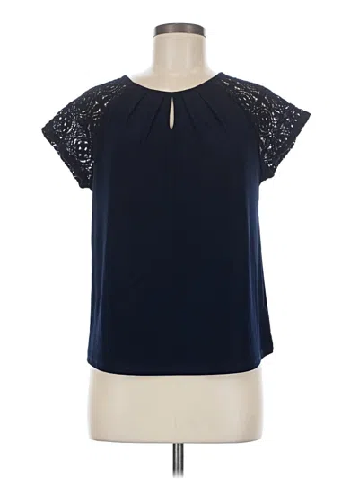 Pre-owned Love Scarlett Short Sleeve Blouse In Blue