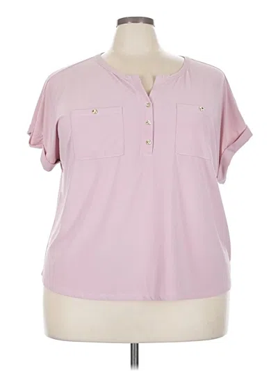 Pre-owned Love Scarlett Short Sleeve Blouse In Pink