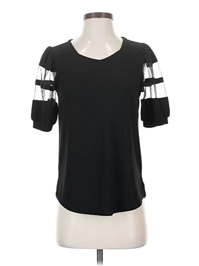 Pre-owned Love Scarlett Short Sleeve Top Black Cold Shoulder Neckline Tops