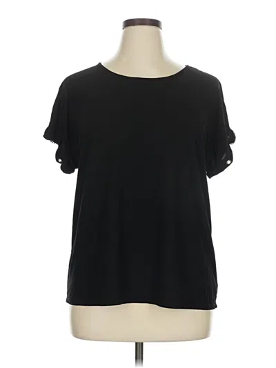 Pre-owned Love Scarlett Short Sleeve Top Black Cold Shoulder Neckline Tops