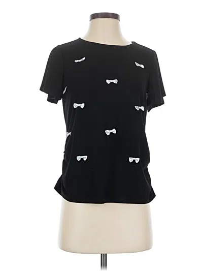 Pre-owned Love Scarlett Short Sleeve Top Black Keyhole Neckline Tops