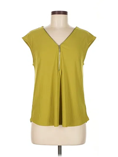 Pre-owned Love Scarlett Short Sleeve Top Green V Neck Tops