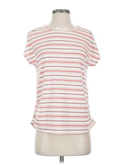 Pre-owned Love Scarlett Short Sleeve Top Pink Boatneck Tops