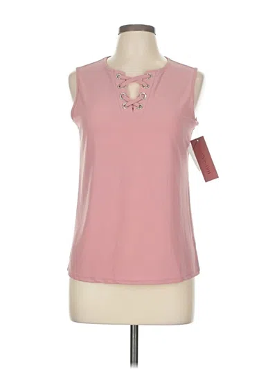 Pre-owned Love Scarlett Sleeveless Top Pink Keyhole Neckline Tops