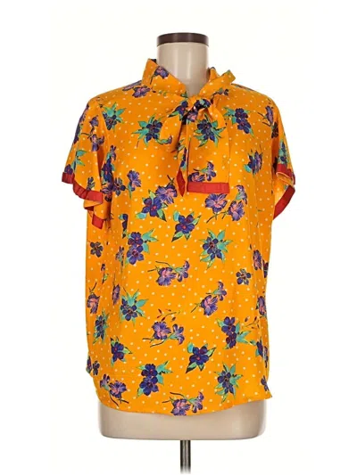 Pre-owned Love Short Sleeve Blouse In Yellow