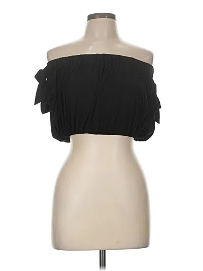 Pre-owned Love Short Sleeve Top Black Strapless Neckline Tops