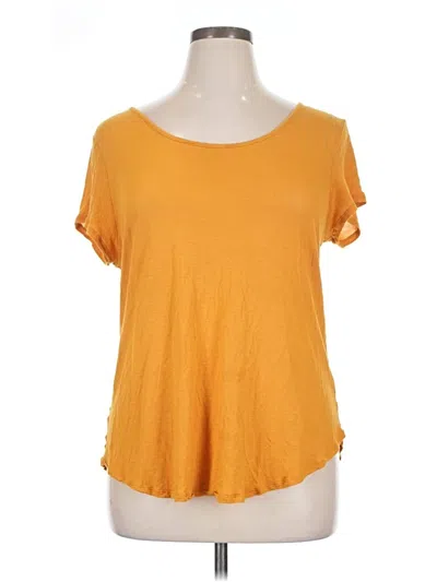 Pre-owned Love Short Sleeve Top Orange Scoop Neck Tops