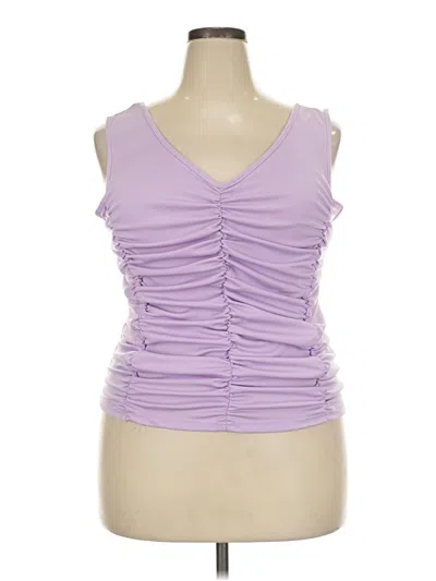 Pre-owned Love Sleeveless Top Purple Sweetheart Neckline Tops