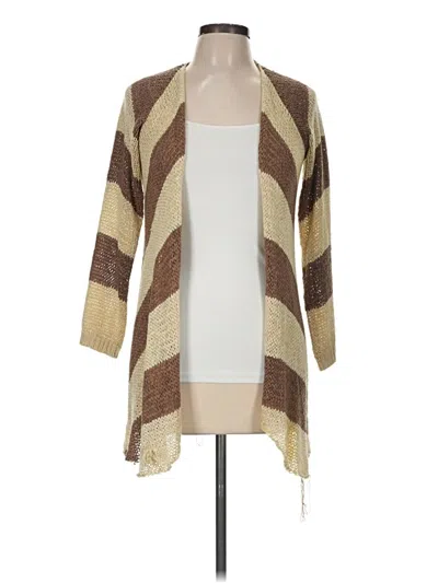 Pre-owned Love Stitch Cardigan Sweater In Brown