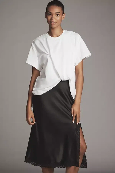 Love Stories Ann Twofer T-shirt Slip Dress In Black