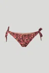 Love Stories Bikini Slip A Fiori In Rosso