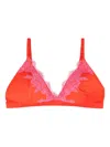 Love Stories Bowie Lace-trimmed Triangle Bra In Red