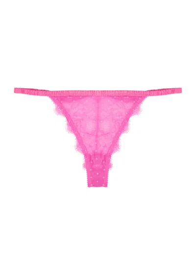 Love Stories Charlotte Panelled Lace Briefs In Pink