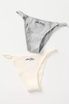 Love Stories Clio Tanga-style Briefs, Set Of 2 In White