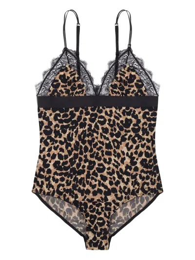 Love Stories Doris Leopard-print Body In Brown