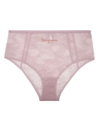 Love Stories Floral-lace High Briefs In Pink