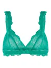 Love Stories Love Lace Triangle Bra In Green