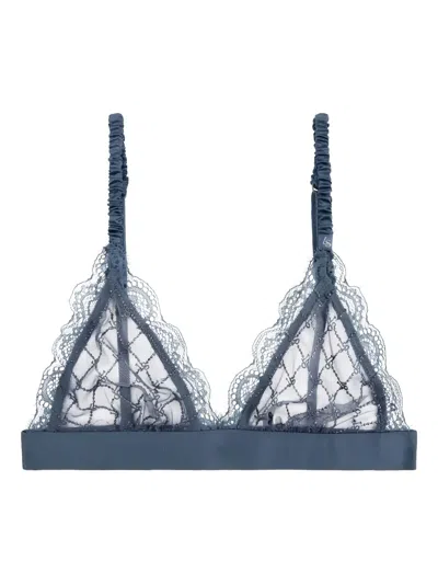 Love Stories Lace Triangle Bra In Blue