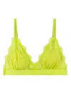 Love Stories Lace-trimmed Bralette In Green