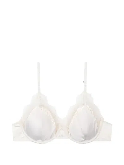 Love Stories Lace-trim Underwired Bralette In White