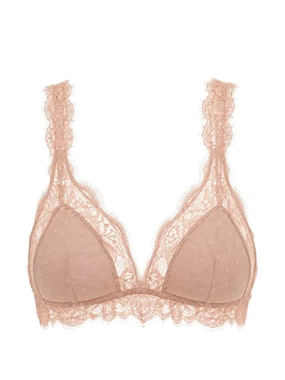 Love Stories Lace-trimmed Point D'esprit Bra In Neutral