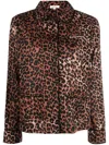 Love Stories Leopard-print Organic Cotton Shirt In Brown