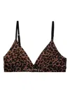 Love Stories Leopard Seamless Bra In Brown