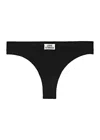 Love Stories Lima Ribbed Cotton-blend Thong In Black