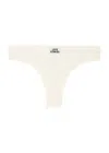Love Stories Lima Ribbed Cotton-blend Thong In Off White