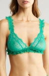 Love Stories Love Lace Colorblock Bralette In Green