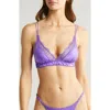 Love Stories Love Lace Colorblock Bralette In Purple