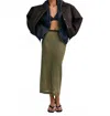 Love Stories Mia Midi Skirt In Green In Green