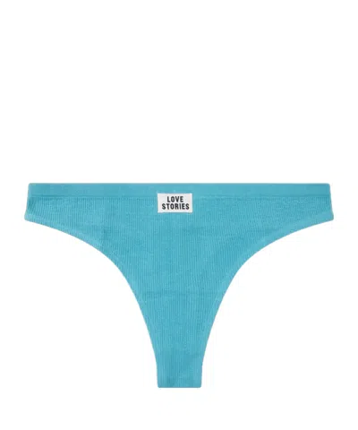 Love Stories Mid Rise Lima Thong In Blue