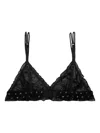 Love Stories Polka-dot Ruffled Bra In Black
