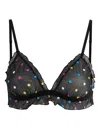 Love Stories Reggipetto Polka Dot Mesh Bra In Black