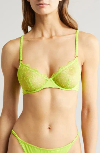 Love Stories Romeo Lace Underwire Bra In Lime