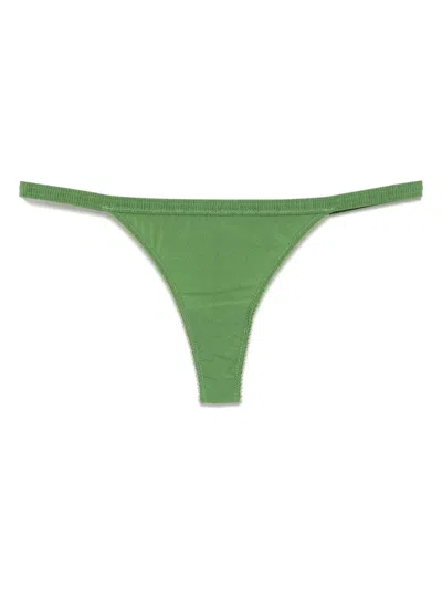 Love Stories Room-service Thong In Green