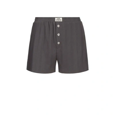 Love Stories Short Droit En Coton Mélangé In Brown