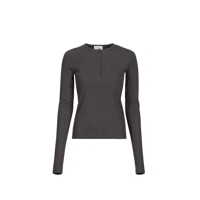 Love Stories Top Ajusté Hudson Col Rond En Coton Mélangé In Gray