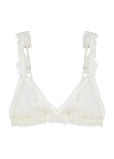 Love Stories Uma Ruffled Lace Soft-cup Bra In Off White