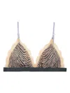 Love Stories Zebra-print Lace-trim Bra In Neutral